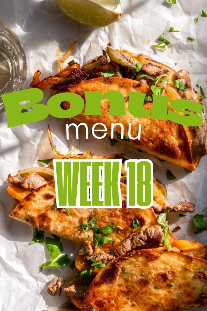 Bonus menu week 18