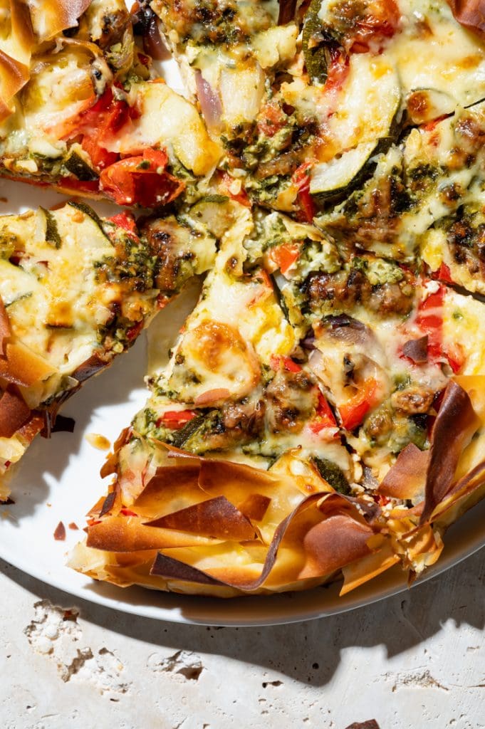 Groentequiche met filodeeg