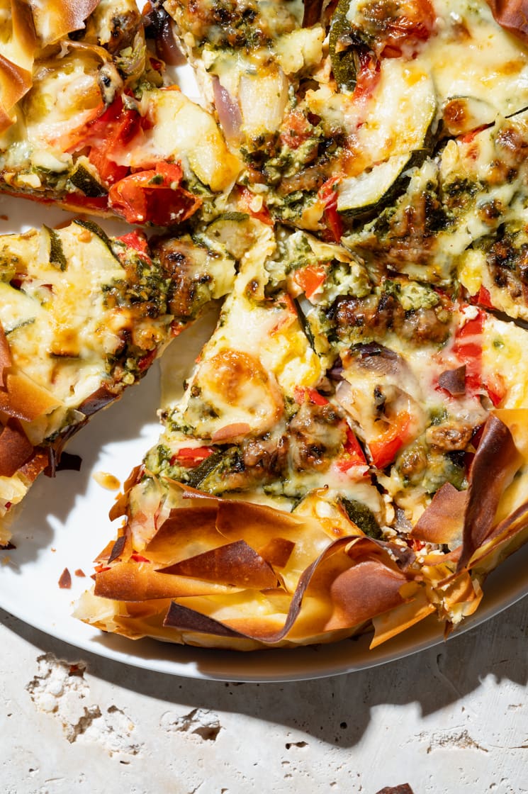 Groentequiche met filodeeg