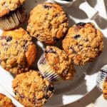 Bosbes crumble muffins