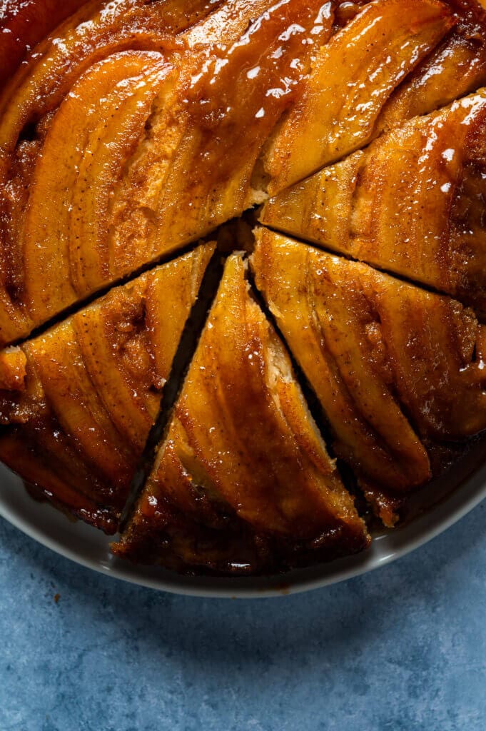 upside down bananencake