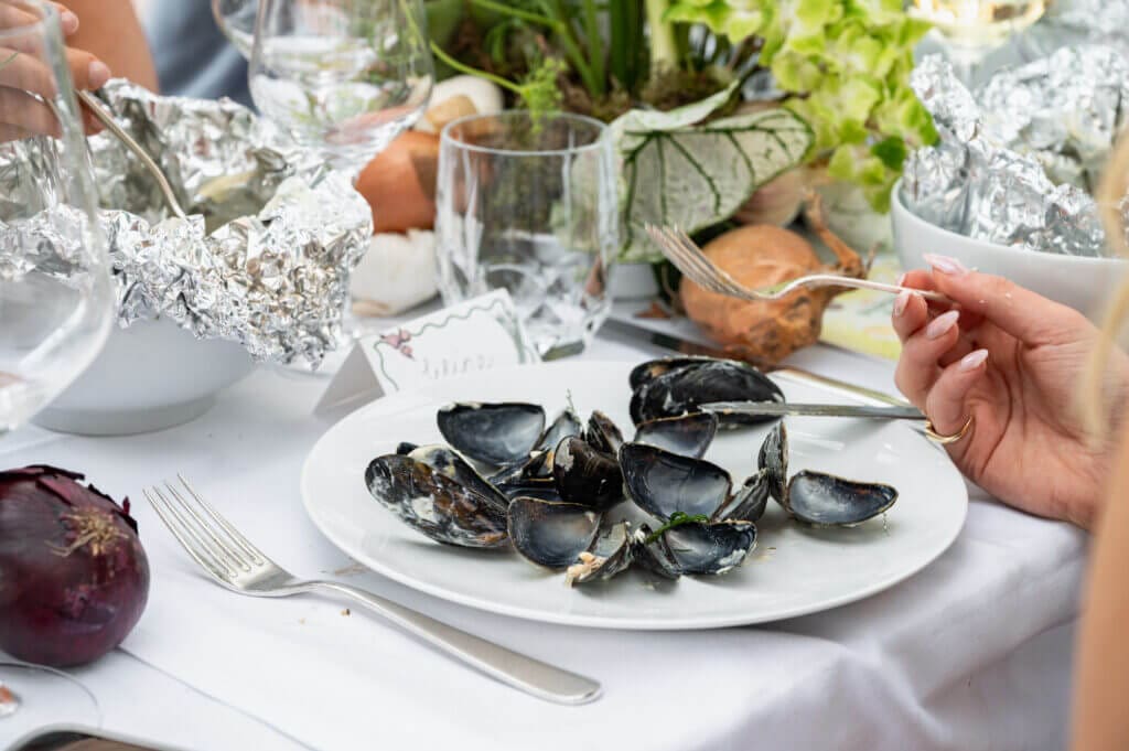 Mosselen in papillot met Boursin Knoflook & fijne kruiden 