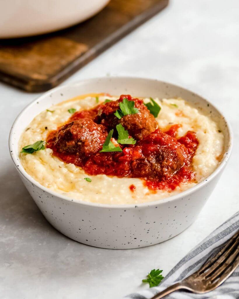 Griekse gehaktballen met puree