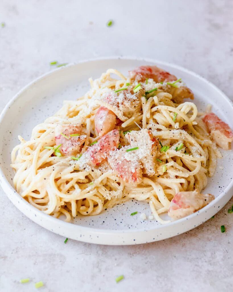 spaghetti garnalen bisque