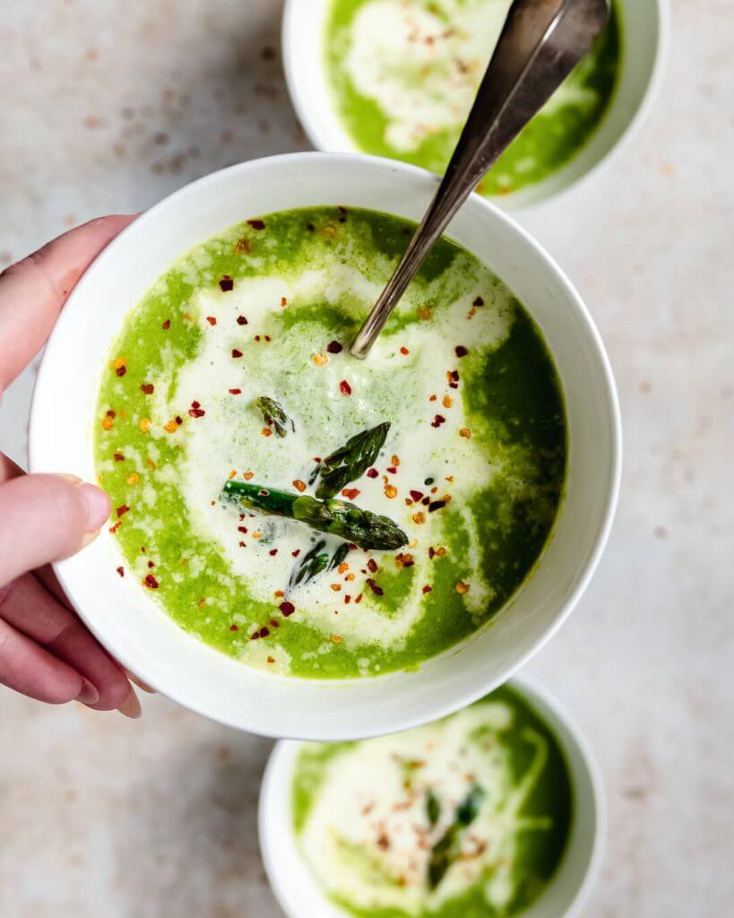 groene asperge soep