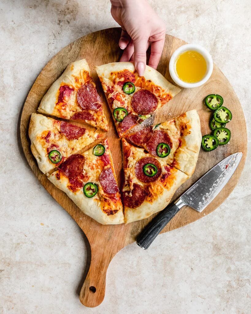 American hot pizza