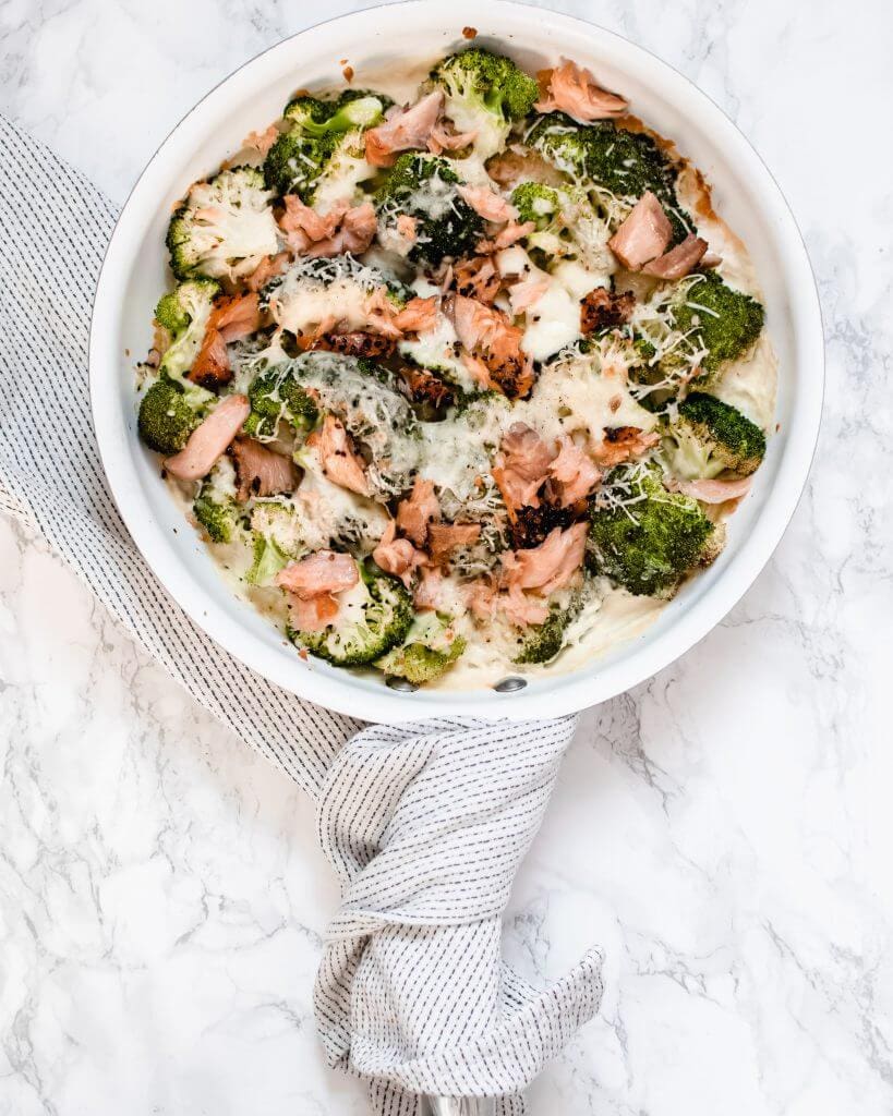 broccoli gratin met warmgerookte zalm