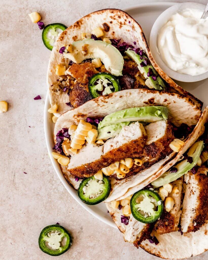 taco met krokante kip