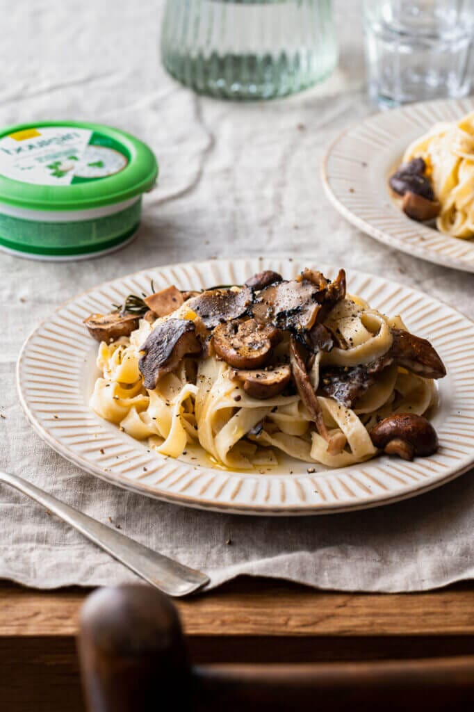 Tagliatelle met truffel en paddenstoelen