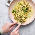 Romige pasta pesto met kip