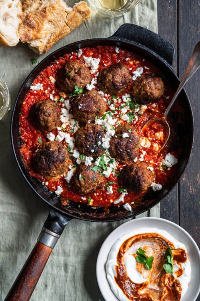 Harissa gehaktballen in tomatensaus