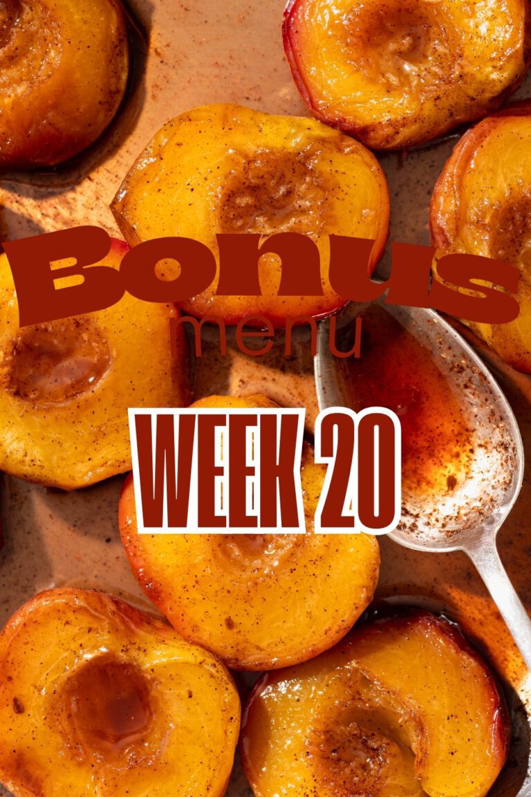 Bonus menu week 20